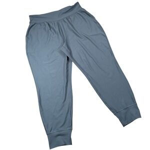 Old Navy Powersoft Joggers Womens XL Blue Gray High Rise Go-Dry Activewear Gym